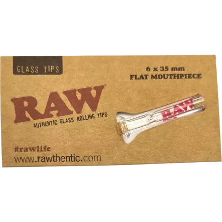 RAW – Glass Tip Flat Filtre en verre 6x35mm