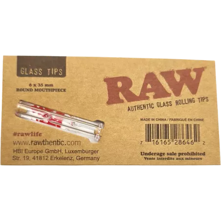 RAW – Glass Tip Round Filtre en verre 6x35mm