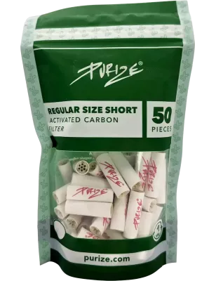 PURIZE® – Regular Size Short Aktivkohlefilter weiss x50