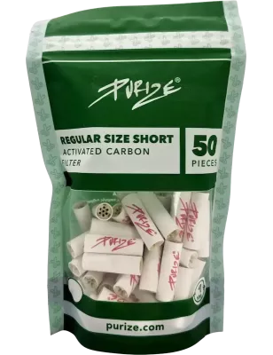 PURIZE® – Regular Size Short Aktivkohlefilter weiss x50