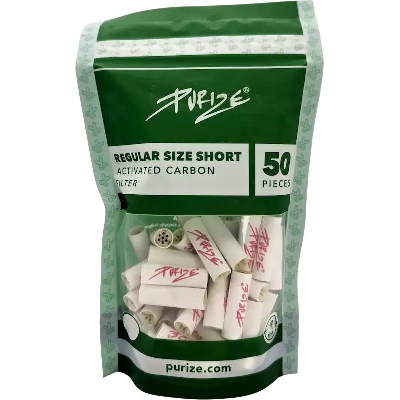 PURIZE® – Regular Size Short Aktivkohlefilter weiss x50
