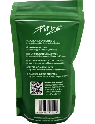 PURIZE® – Regular Size Short Filtre à charbon actif blanc x50
