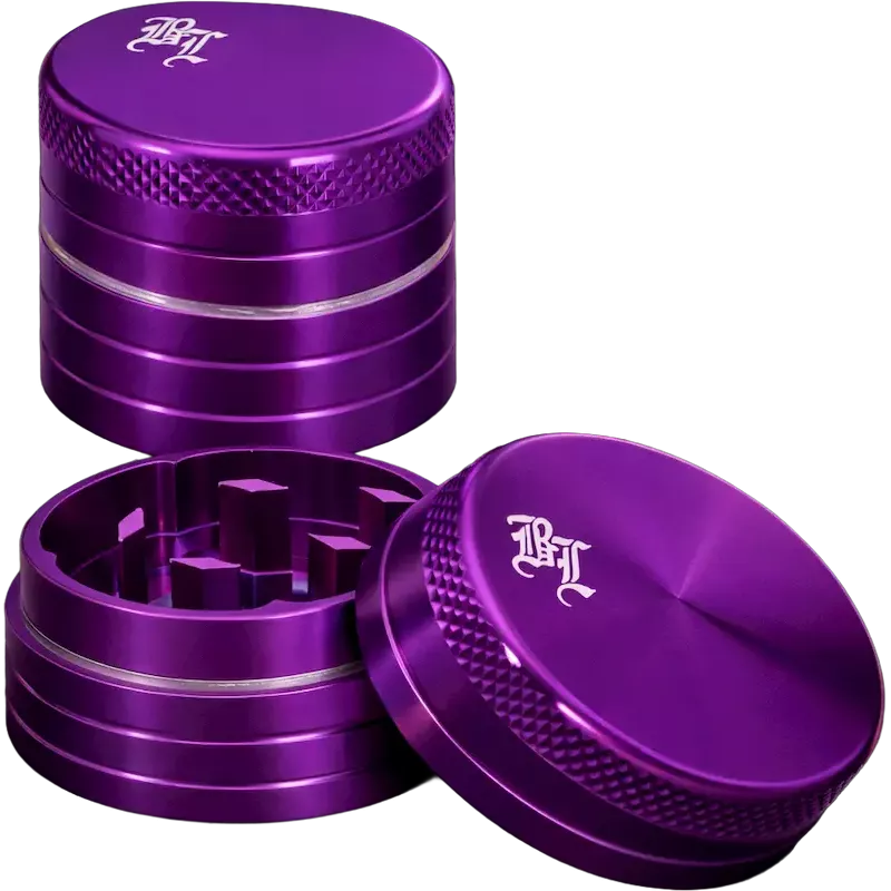 Black Leaf – Mini Grinder 2 parties Aluminium Ø29mm Violet