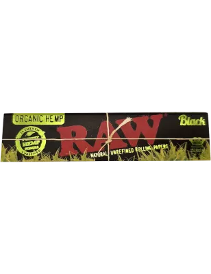 RAW – Black Organic Hemp Feuilles à rouler Kingsize Slim 32 feuilles