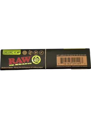 RAW – Black Organic Hemp Feuilles à rouler Kingsize Slim 32 feuilles