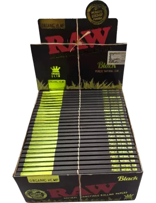 RAW – Black Organic Hemp Kingsize Slim Box 50 Packungen