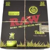 RAW – Black Organic Hemp Feuilles à rouler Kingsize Slim Box 50 paquets
