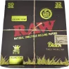 RAW – Black Organic Hemp Feuilles à rouler Kingsize Slim Box 50 paquets