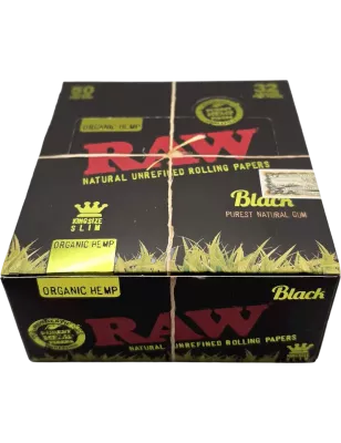 RAW – Black Organic Hemp Kingsize Slim Box 50 Packungen