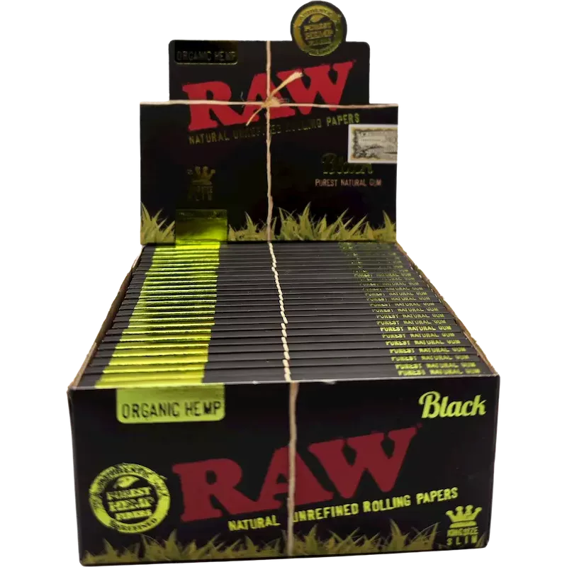 RAW – Black Organic Hemp Kingsize Slim Box 50 Packungen