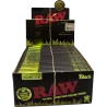 RAW – Black Organic Hemp Feuilles à rouler Kingsize Slim Box 50 paquets
