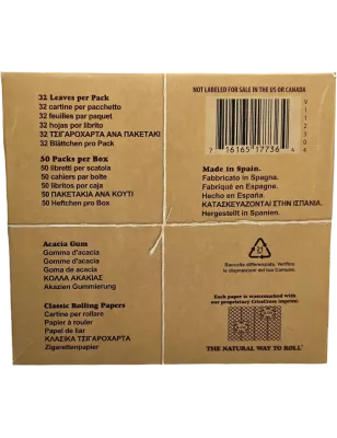 RAW – Classic Kingsize Slim Feuilles à rouler Box 50 paquets