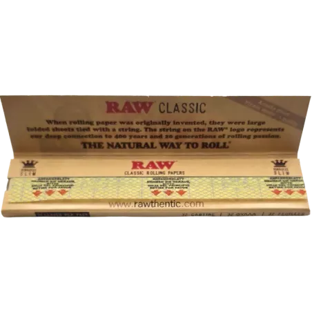 RAW – Classic Kingsize Slim Drehpapiere 32 Blätter