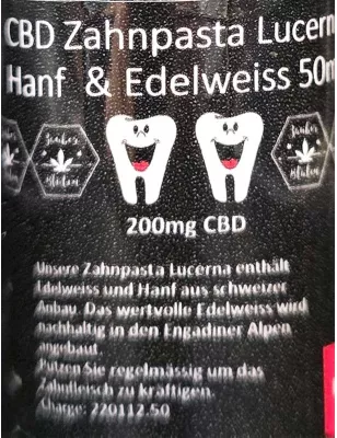 Zauber Blüten – CBD Zahnpasta Lucerna Hanf Edelweiss 50 ml