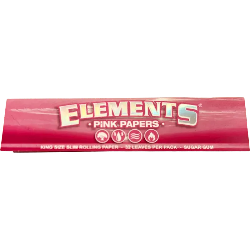 Elements – Pink King Size Slim Feuilles 32 pcs