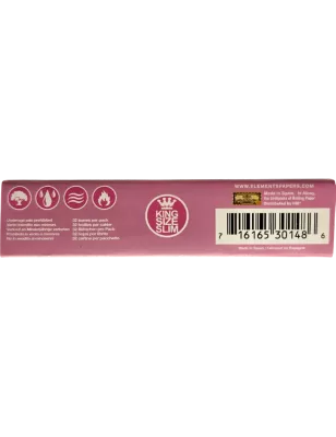Elements – Pink King Size Slim Feuilles 32 pcs
