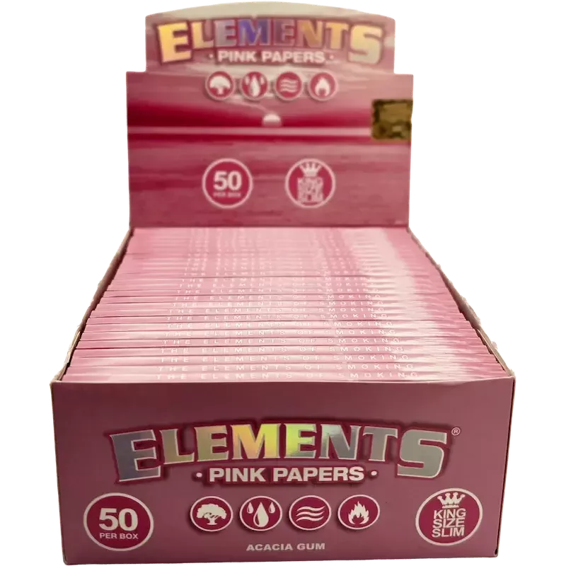 Elements – Pink King Size Slim Cartine Box 50 x 32 pezzi