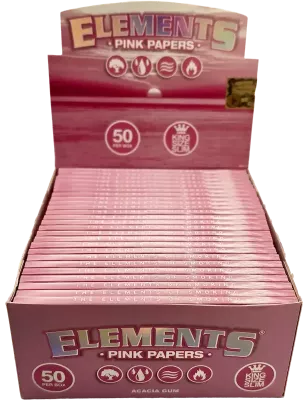 Elements – Pink King Size Slim Papers Box 50 x 32 pcs