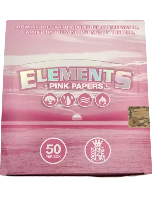 Elements – Pink King Size Slim Cartine Box 50 x 32 pezzi