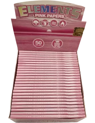 Elements – Pink King Size Slim Papers Box 50 x 32 pcs