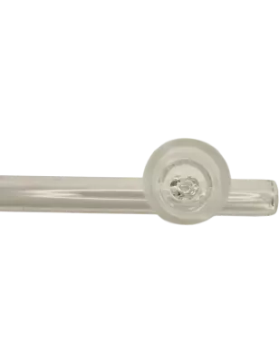 Glass – Pipa in vetro dritta 20 cm con piedistallo