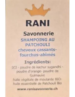 Rani Savonnerie – Gaiabis au Patchouli Shampoing au Chanvre 60 g