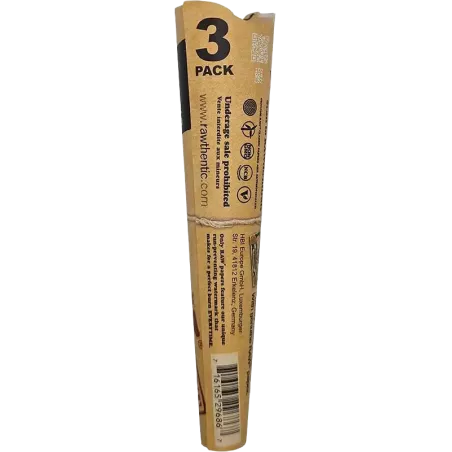 RAW – Cone Classic Kingsize 3 pièces – Cônes pré-roulés