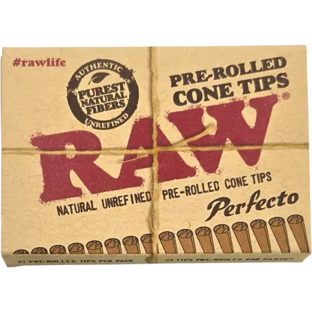 RAW – Perfecto Pre-Rolled Cone Tips 21 pcs