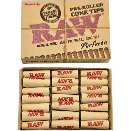 RAW – Perfecto Pre-Rolled Cone Tips 21 pcs
