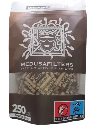 Medusafilters – Activated Charcoal Filters 6 mm (250 pieces) Organic