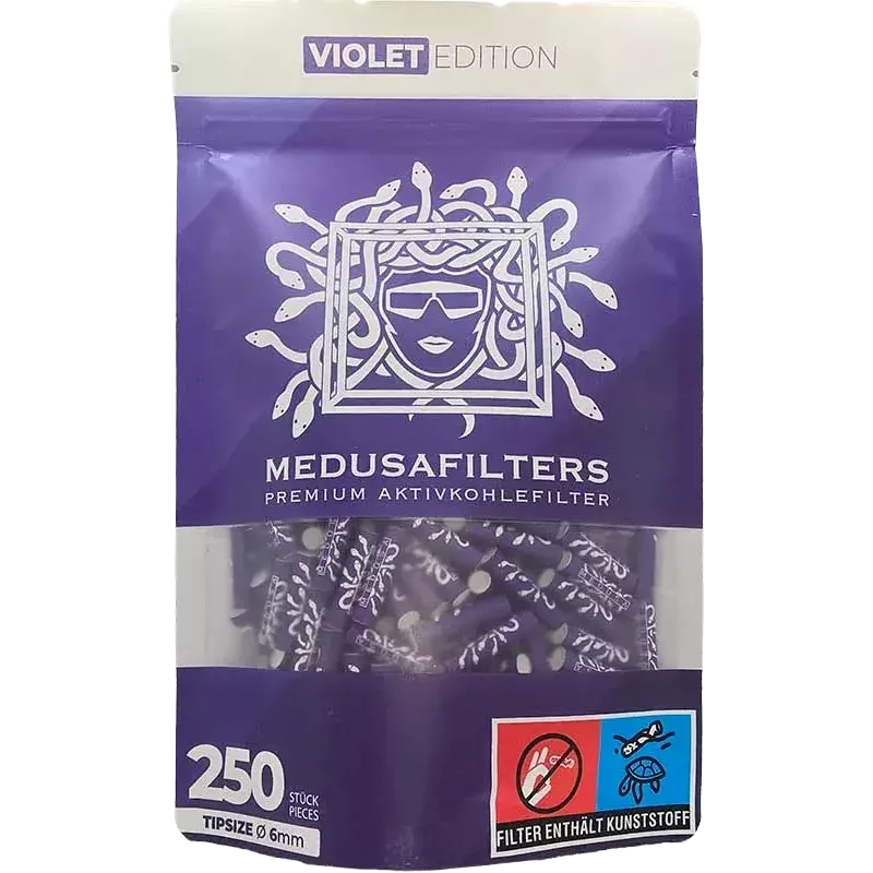 Medusafilters – Filtres Charbon Actif 6 mm (250 pièces) Violet