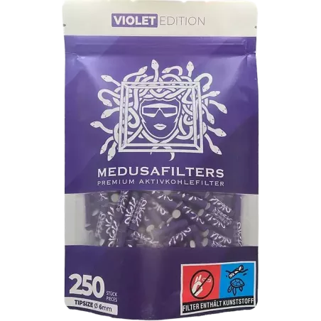 Medusafilters – Filtres Charbon Actif 6 mm (250 pièces) Violet