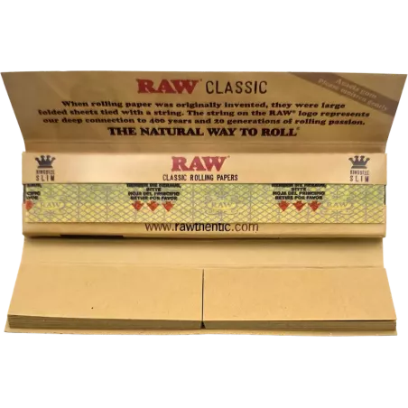 RAW – Connoisseur King Size Slim – Feuilles + Tips