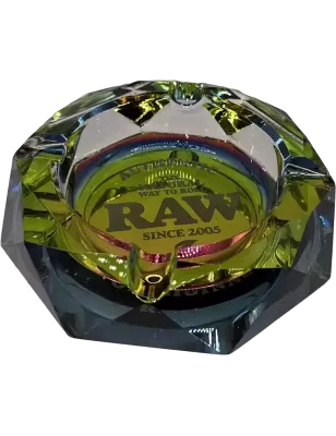 RAW – Prism Glass Ashtray Rainbow