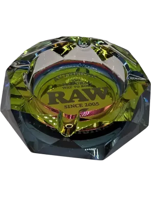 RAW – Prism Glass Ashtray Rainbow