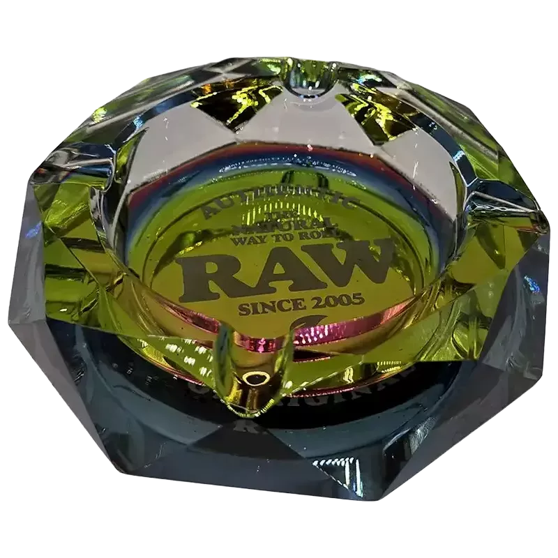 RAW – Prism Glass Ashtray Rainbow