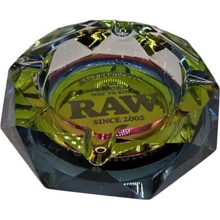 RAW – Prism Glass Ashtray Rainbow