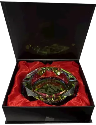 RAW – Prism Glass Ashtray Rainbow