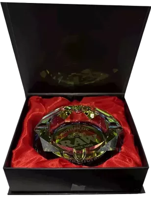 RAW – Prism Glass Ashtray Rainbow