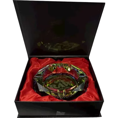 RAW – Prism Glass Ashtray Rainbow