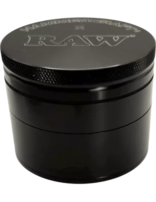 RAW x Hammercraft – Aluminium Grinder Schwarz 4-teilig 63 mm