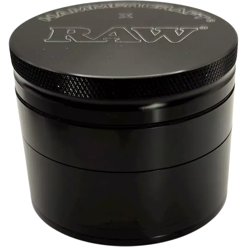 RAW x Hammercraft – Grinder Aluminium Noir 4 parties 63 mm
