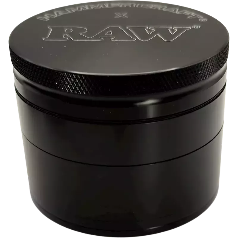 RAW x Hammercraft – Black Aluminium 4-Piece Grinder 63 mm