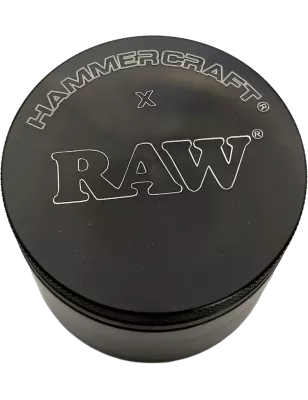 RAW x Hammercraft – Grinder Aluminium Noir 4 parties 63 mm