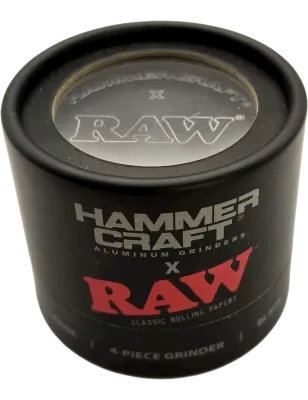 RAW x Hammercraft – Grinder Aluminium Noir 4 parties 63 mm