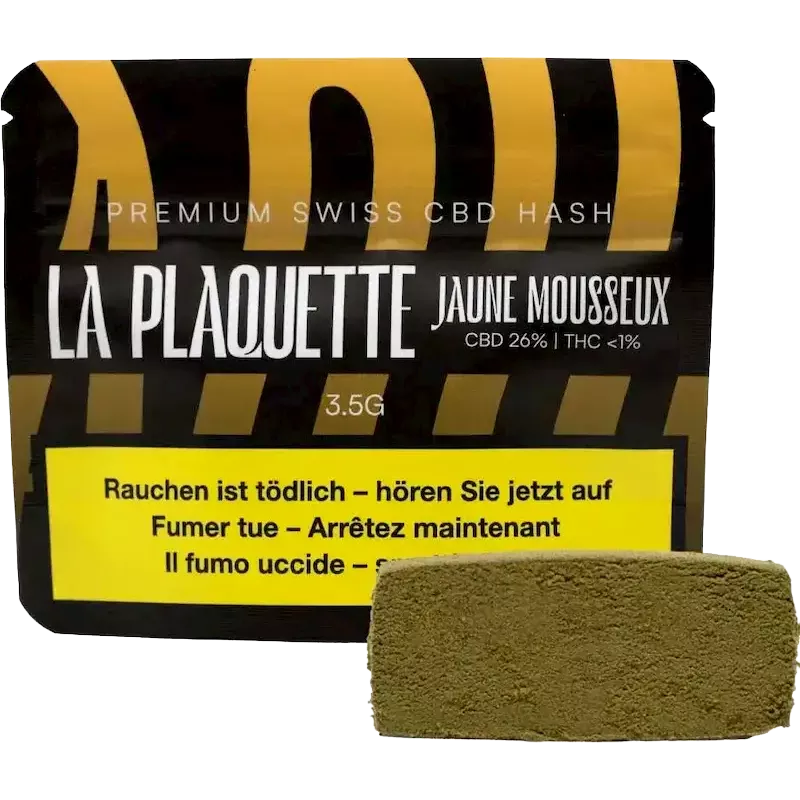 La Plaquette – Jaune Mousseux 26 % CBD 3,5g
