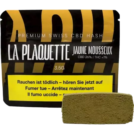 La Plaquette – Jaune Mousseux 26 % CBD 3,5g