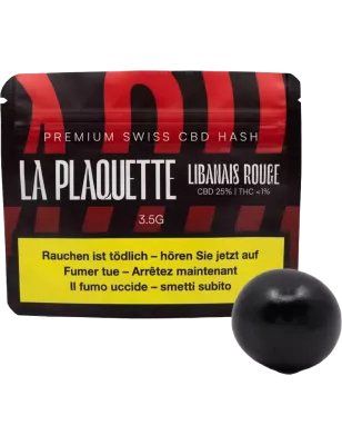 La Plaquette – Libanais Rouge 25 % CBD