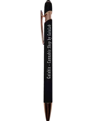 Gaiabis – Stylo Métallique Noir Gravé