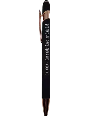 Gaiabis – Stylo Métallique Noir Gravé